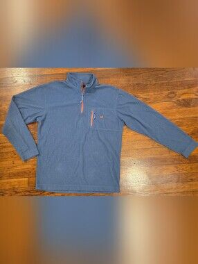 Southern Marsh FieldTec Quarter Zip Pullover Blue Men's Medium